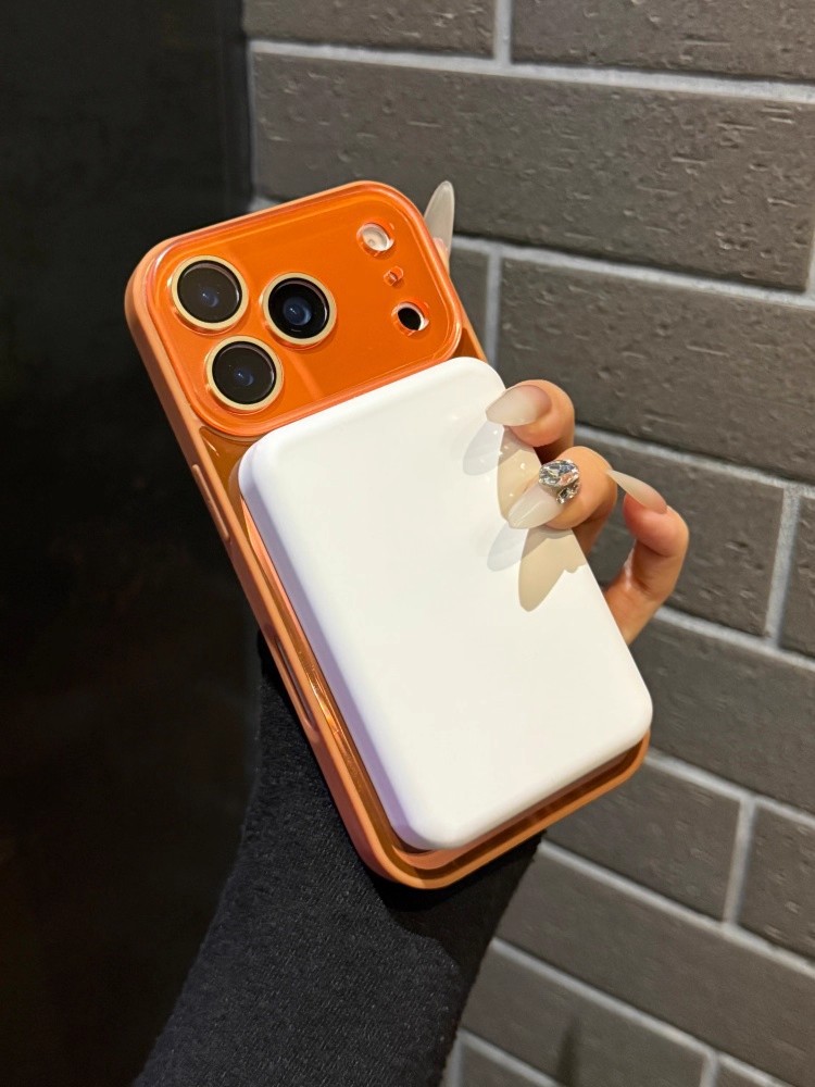 Magnetic Matte Phone Case For Iphone 16 Pro Max Starry Orange_voghion.com