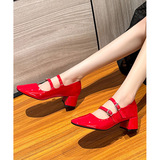 Высокая обувь на высоком каблуке, в стиле Шанель, французский стиль