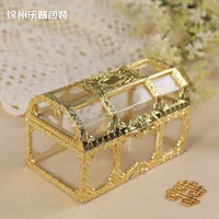 Креативная золотая шкатулка-сокровищница Ferrero, коробка для шоколадных конфет на свадьбу, украшение для торта, пластиковая ажурная