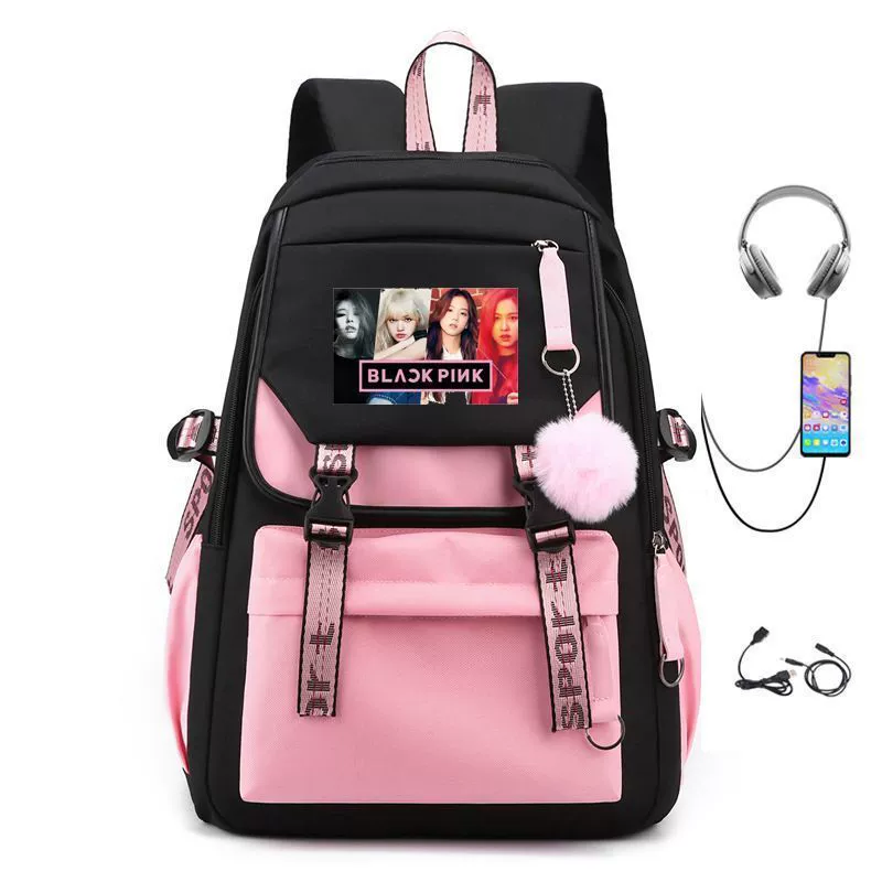 BLACKPINK Park Cai Ying Lisa Jin Zhixiu Same Starbarium Рюкзак Сумка Рюкзак Корейская версия USB