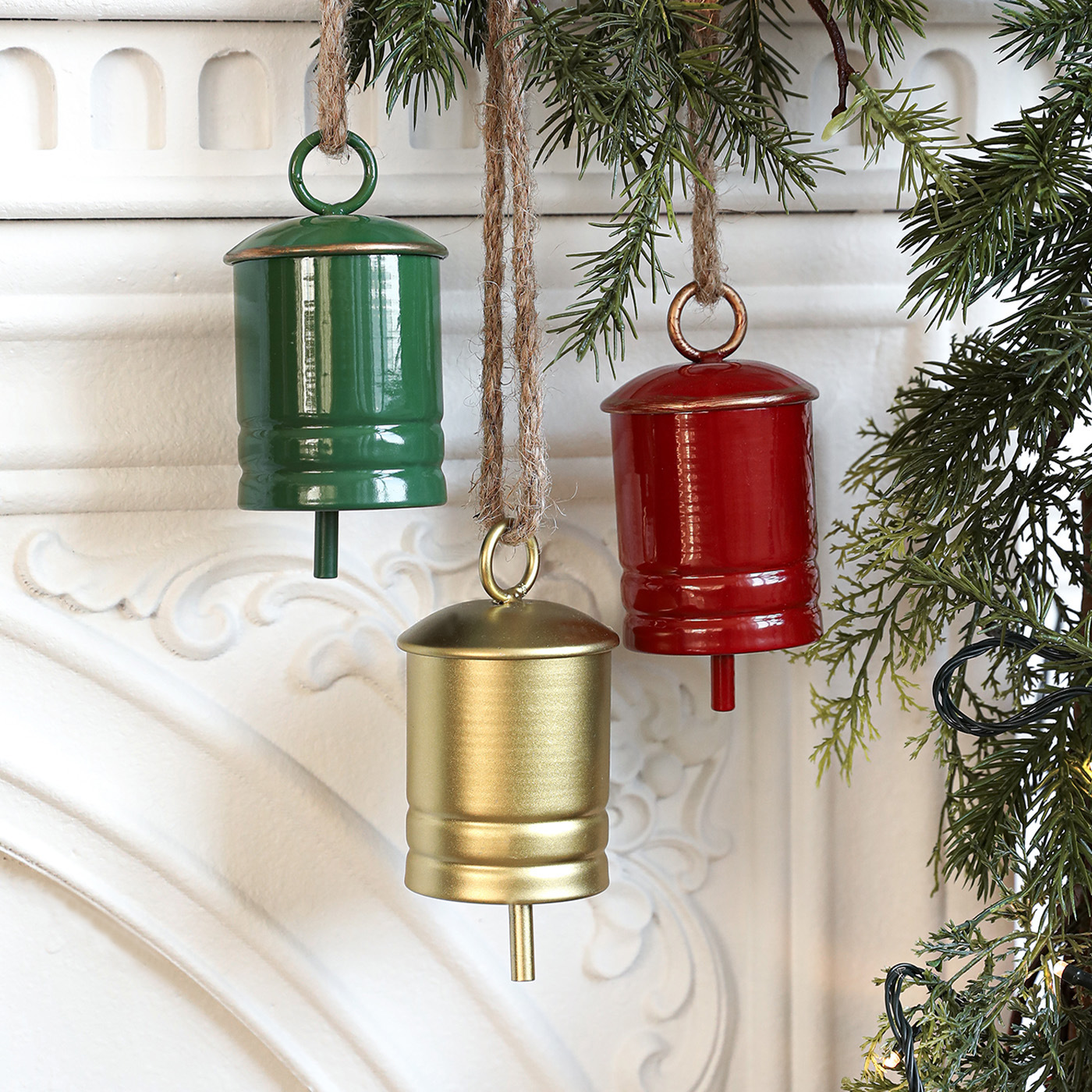 Cross-Border Christmas Bell Wind Chime Decoration Iron Atmosphere Small Ornaments Arrangement Christmas Tree Creative Pendant