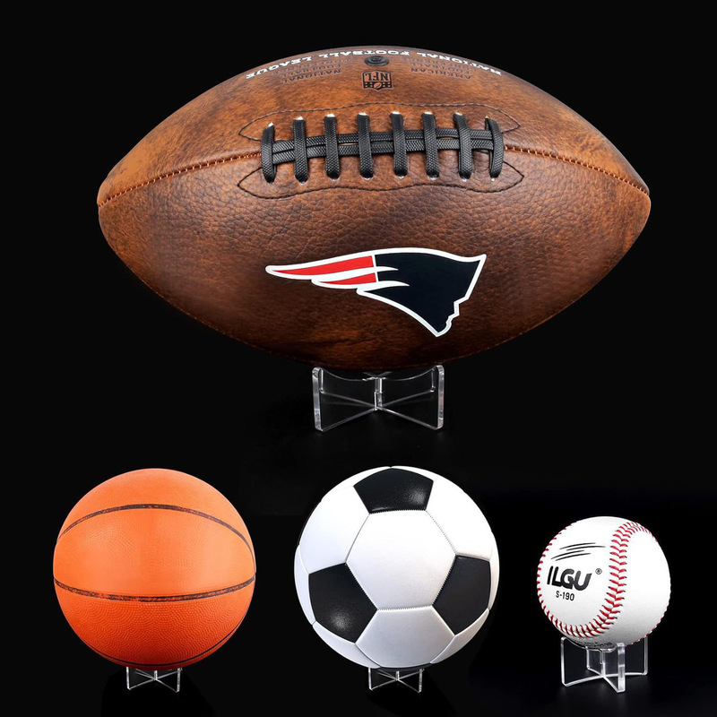 Cross-Border Hot Selling Transparent Acrylic Display Stand Volleyball Football Softball Baseball Basketball Ball Holder Base Storage Bracket
