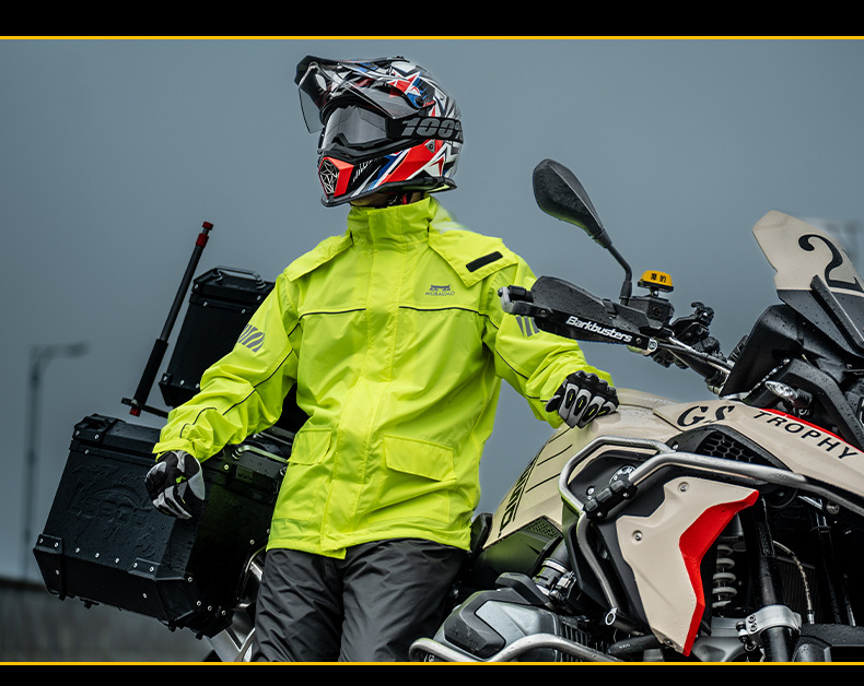 Motorcycle Raincoat Rainproof Set Waterproof Two Piece Rainsuit_voghion.com