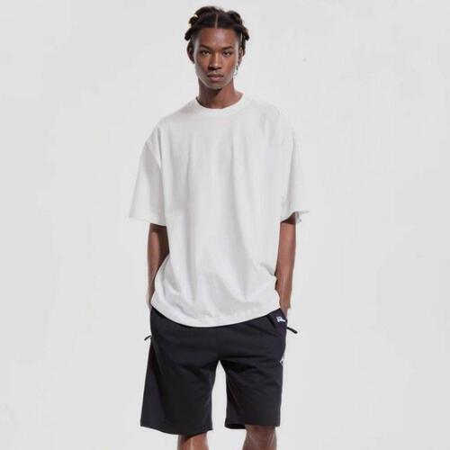 Cotton Heavyweight 270G Solid Color T-Shirt for Men American Loose Fit Tee for Women Trend Basic Crew Neck Short Sleeve Versatile Top