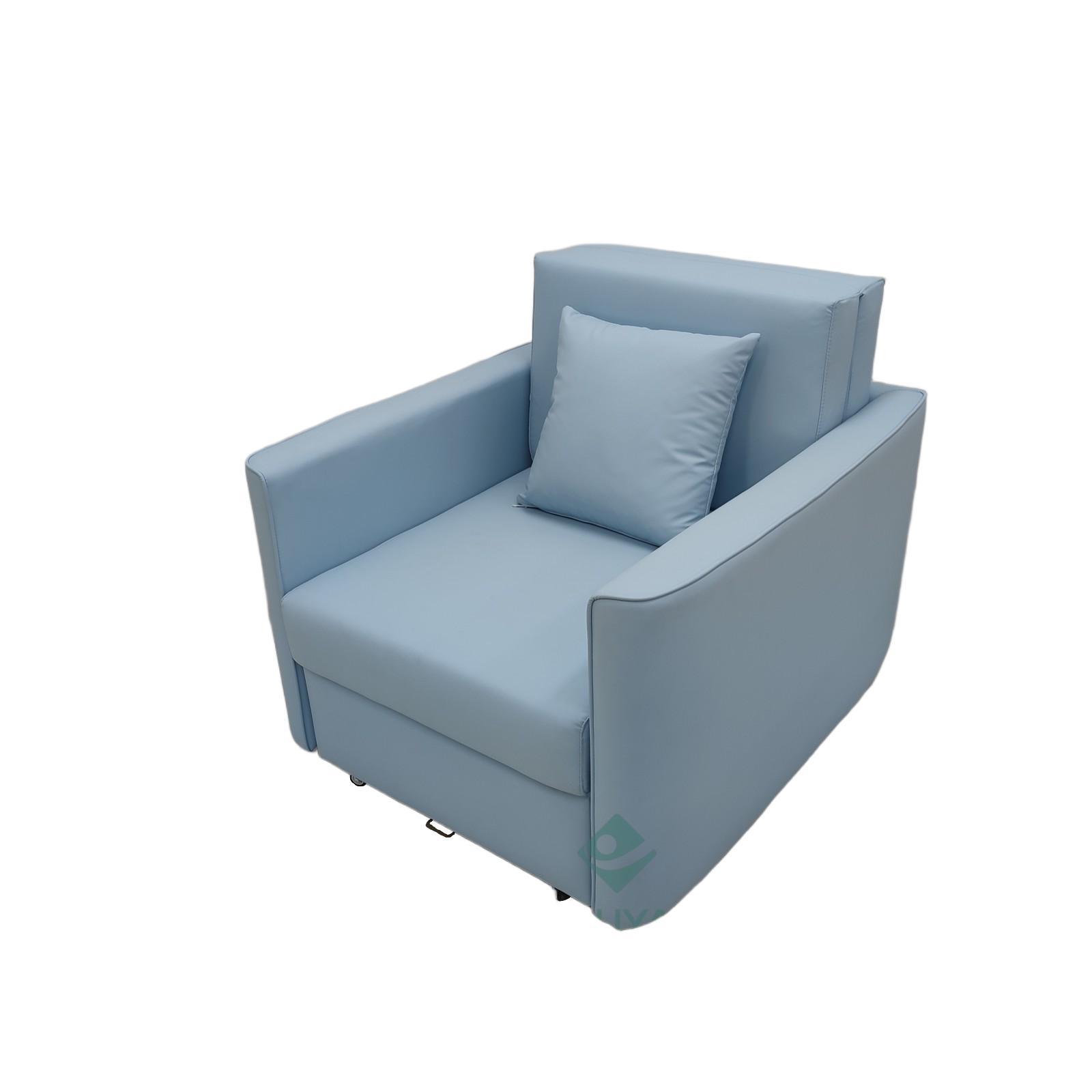 Azul cielo simple sofá cama multifuncional pequeño apartamento estudio plegable sofá cama de almacenamiento