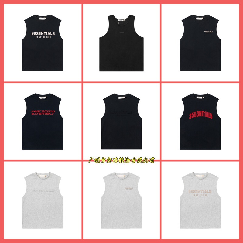 2026 Spring/Summer New FOG Sub-line Silicone Letter Pullover Casual Vest Unisex Style Wholesale and Dropshipping Available 2026 Spring/Summer New FOG Sub-line Silicone Letter Pullover Casual Vest Unisex Style Wholesale and Dropshipping Available