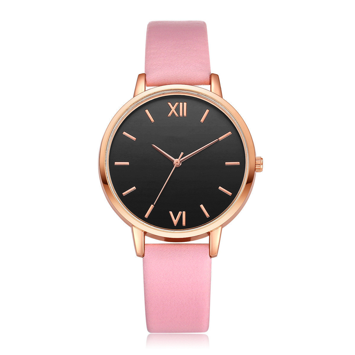 ins new minimalist watch set quartz watch trend pu strap ladies watch strap bracelet set_voghion.com