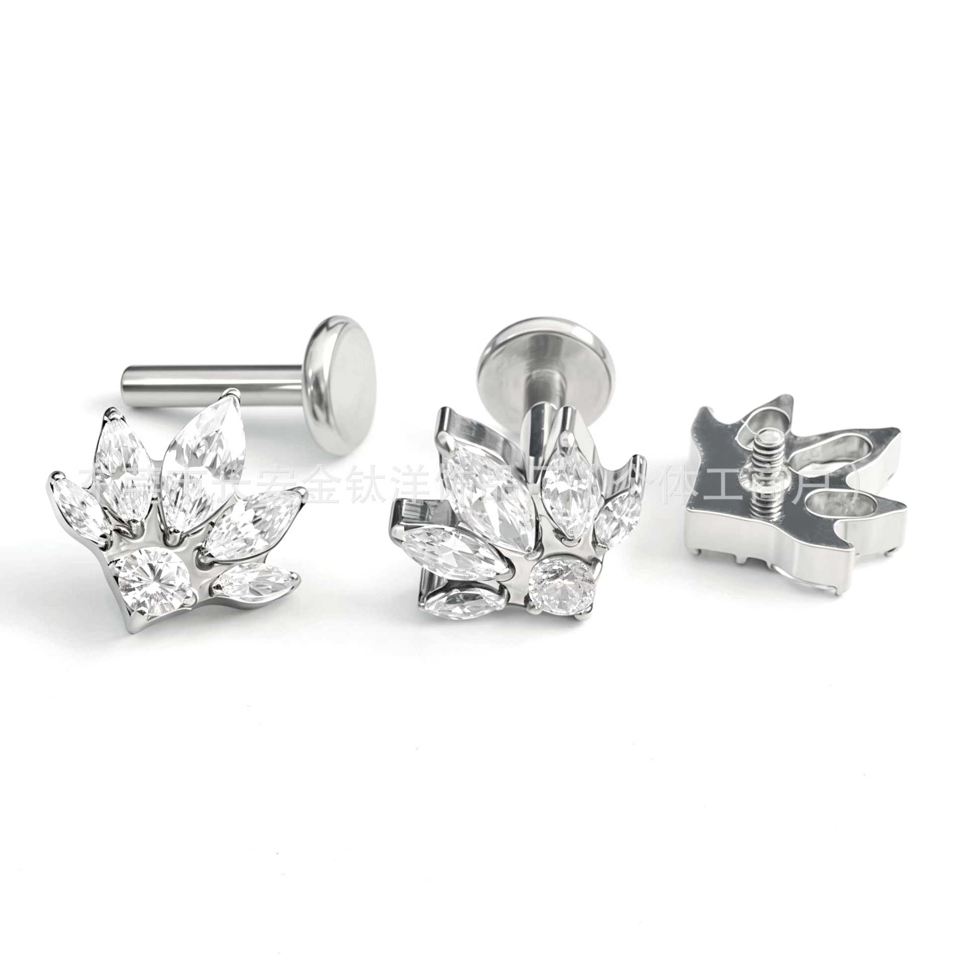 Labret piercing jewelry detail image