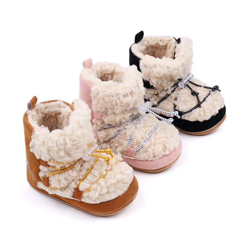 冬の0-12ヶ月の赤ちゃんの靴のゴムの底の保温のサンゴの絨毛は靴の学歩の靴の赤ちゃんの綿の靴のbmb3119を落とさないでください。|undefined