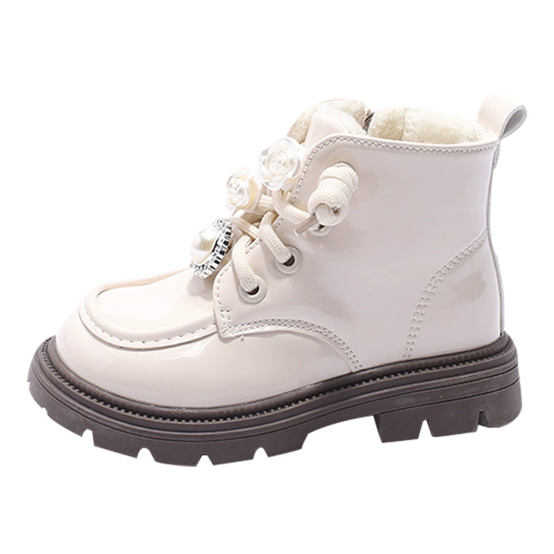 Низкие ботинки (Martens) для девушек — утепленные ботинки на молнии по щиколотке, декоративная цепочка, размеры 14.5–21.6 см / 23–35