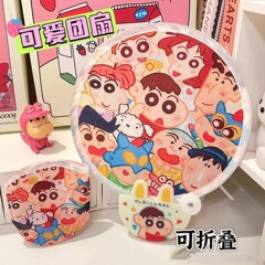 ミニ反射板折りたたみファン夏用プラスチック小型ファン持ち運びに便利な手回し子供用扇風機