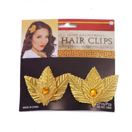 万圣节装饰节庆用品发夹化妆舞会表演枫叶鸭嘴夹发饰派对服饰道具