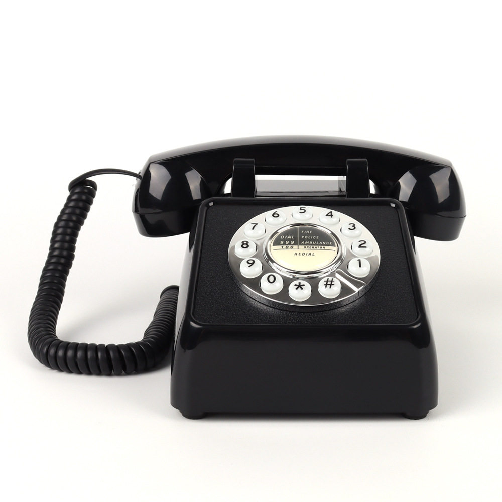 跨境電話复古固定座机大铃声电话老式酒店家用话机办公电话机批发