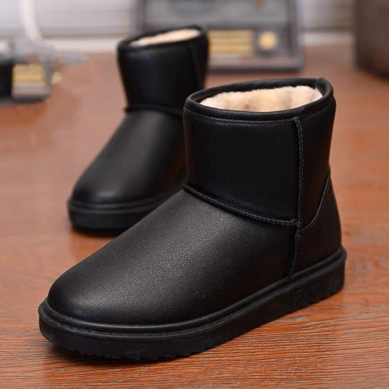 Botas de nieve para hombre 2025, forradas de lana, gruesas, cálidas, impermeables, de cuero PU, estilo Martin, modernas, para parejas, de algodón, para hombre y mujer image 4