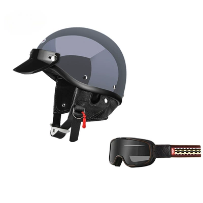 Helmet Summer 3C Scoop Helmet — Motosiklet dəbilqələri - xs-cement-gray-indian-goggles-free-shipping-by-sf-express