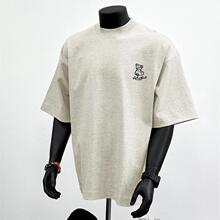 轻奢痞帅~大牌清仓美式痞帅ins潮短袖t恤男圆领个性宽松纯棉上衣