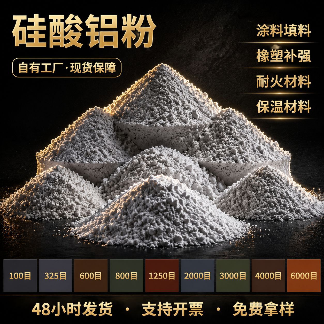 批发超细硅酸铝粉涂料塑料橡胶造纸油墨陶瓷玻璃工业填料用纤维粉