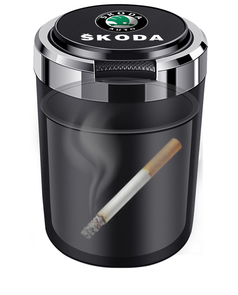 Suitable for Skoda Supai Xin Xin Rui Ming Rui Ke Luoke car ashtray with cover metal liner flame retardant