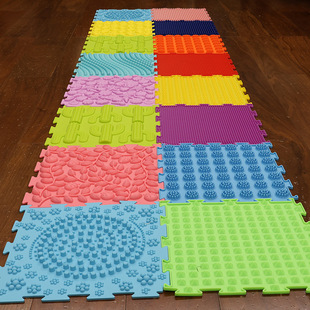 Multifunctional Sensory Tactile Pad Acupressure Board Foot Silicone Massage Pad Kidsren's Sensory Training Device Soft Pressure Board Sole