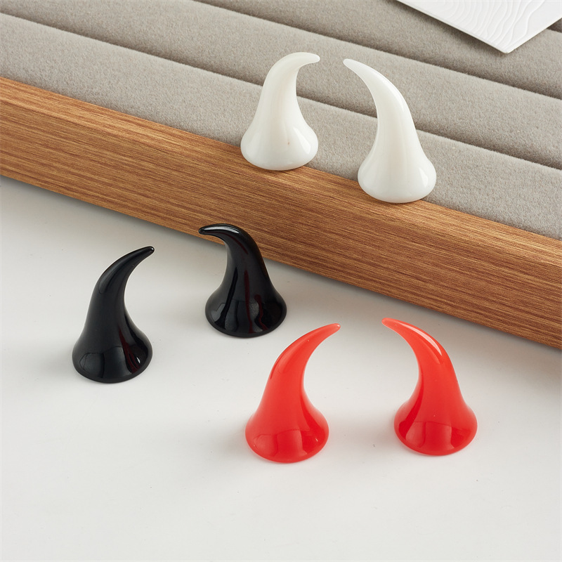 New Halloween cos hair accessories little devil pointed corner diy jewelry headband red pointed corner hairpin accessories material
