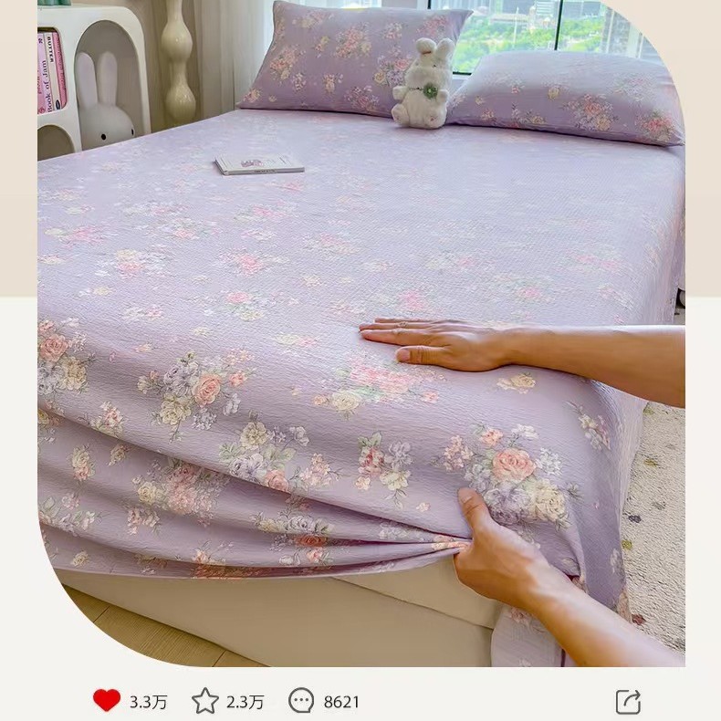 Jacquard gaza de lavado de agua cuatro piezas de cubierta de edredón teñido cubierta de edredón de tres piezas cubierta de sábanas cubierta de almohada de clase madre y bebé