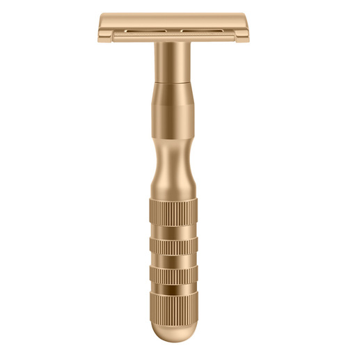 Gefuli Aluminum Traditional Shaving Razor Manual Mustache Holder Classic Stainless Steel Dual-Sided Blade Set New Version