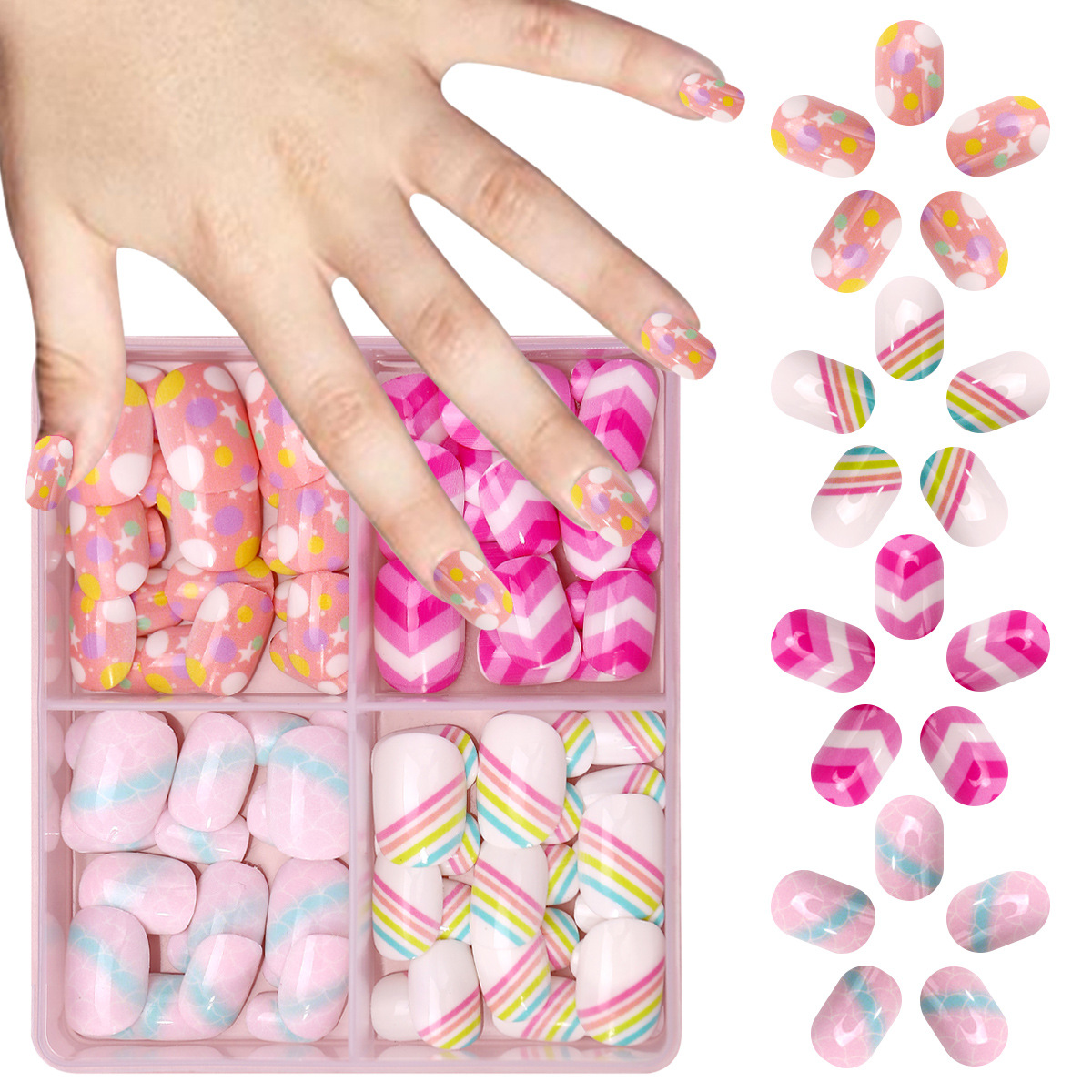 Set de manicura para niños ZHJP-398 (incluye 3 pegamentos de gelatina gratis + pequeñas limas).