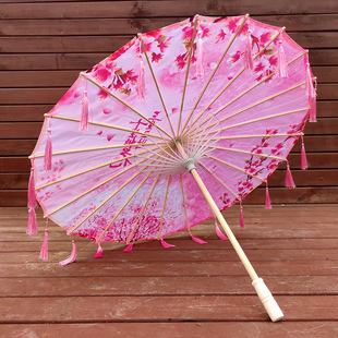 Tassel umbrella antique petal dance Hanfu photo fairy dance catwalk prop umbrella scenic area explosions
