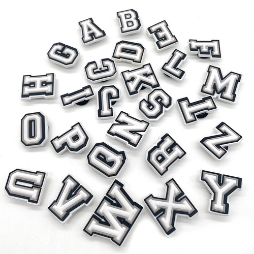 Cross-border supply exclusively for Amazon PVC soft rubber lettered clogs shoe buckles shoe flowers personalized DIY garden shoe accessories jewelry