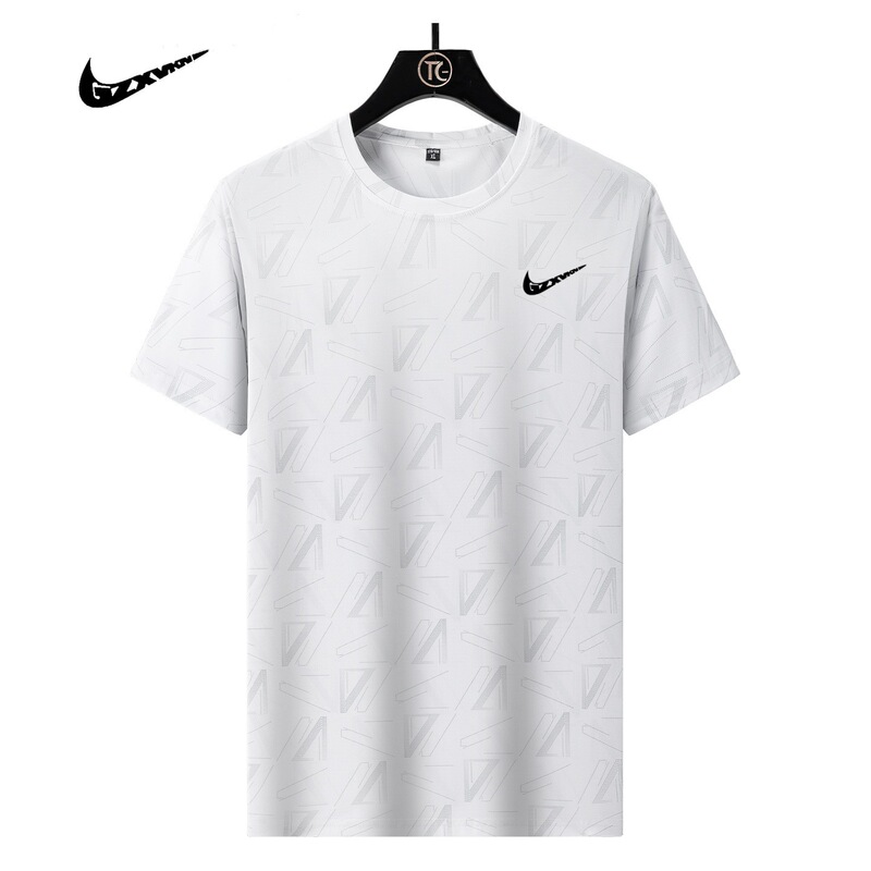 Trendy Men's T-Shirt, Ice Silk Summer New Style, Round Neck Short-Sleeve Quick-Dry Shirt, Antibacterial, Light Luxury Quality, Fitness Sports Shirt Trendy Men's T-Shirt, Ice Silk Summer New Style, Round Neck Short-Sleeve Quick-Dry Shirt, Antibacterial, Light Luxury Quality, Fitness Sports Shirt