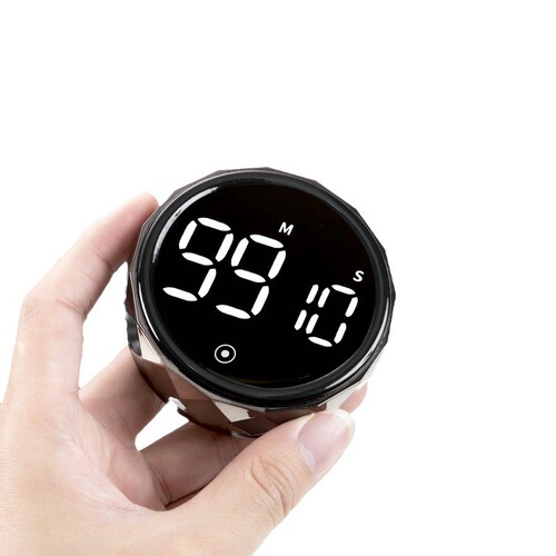 Amazon Self-Discipline Rotating Timer Magnetic LED Silent Timer Kitchen Countdown Beauty Exercise Reminder