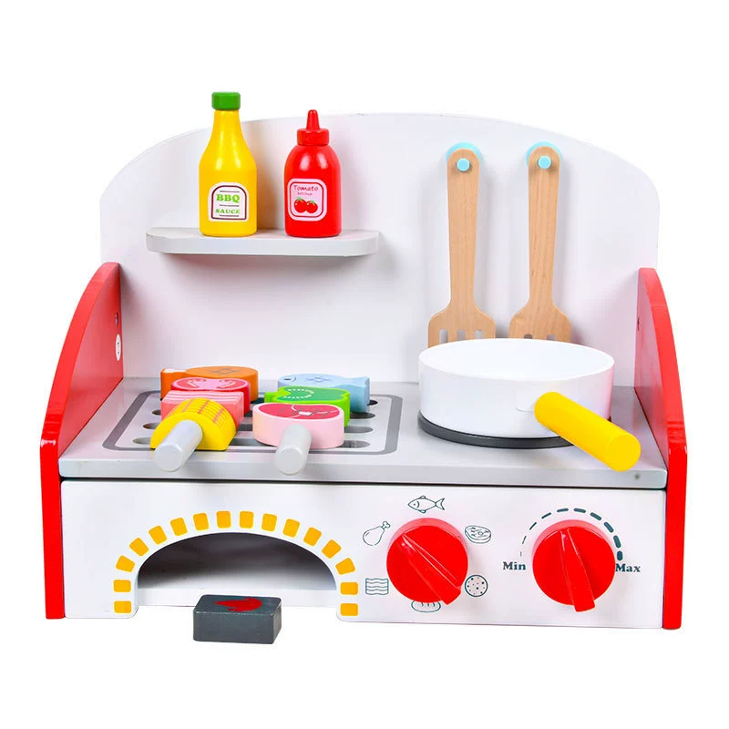 Wooden cooker, children's family set, toy for kindergarten, new collection, 2 in 1