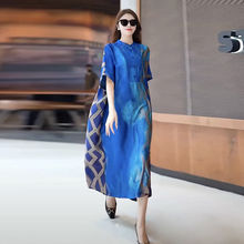 高端高贵气质重磅连衣裙2022夏季新款宽松时尚桑蚕丝裙