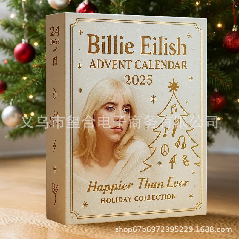 跨境新品Billie Eilish 2025 年降临节日历圣诞倒数日历创意盲盒|undefined