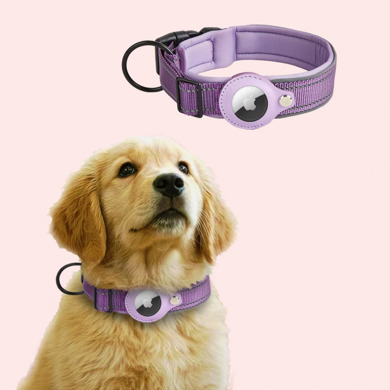 Collar de Rastreo para Mascotas con Envío en 24 Horas, Compatible con Apple AirTag, Localizador de Perros Antipérdida y Anti-Escape