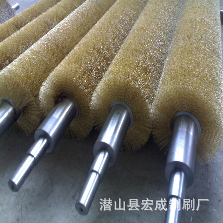 尼龙清洗机毛刷辊 抛光打磨除尘毛刷 酸洗线毛刷导电刷辊