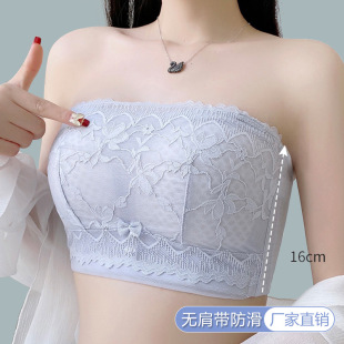 Strapless ultra-thin invisible plus size underwear women's back tube top big and small push up adjustable breast cover