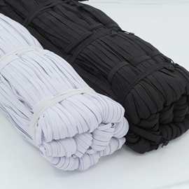 涤纶走马带黑白松紧带宝宝窄扁软细橡皮筋裤子袖套袖口弹力带