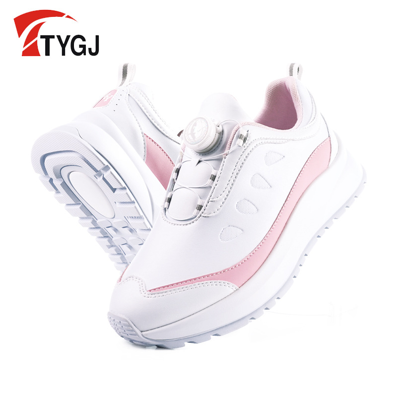 TTYGJ 여자 골프 신발 2024 가을과 겨울 새로운 여성 스핀 버튼 미끄럼 방지 높이 증가 신발 골프 운동화
