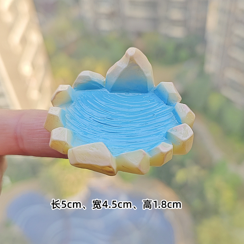 模擬ミニプール池樹脂装飾品マイクロ風景シーン造園アクセサリー手作り素材水槽装飾|undefined