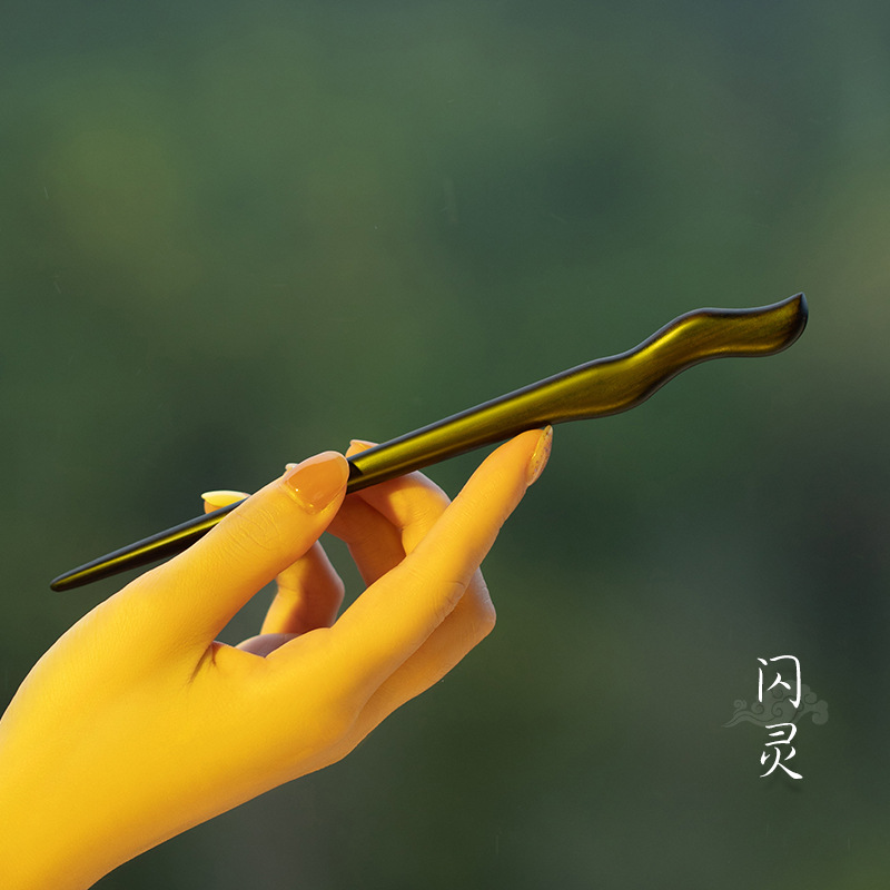 Xiangyun horquilla estilo antiguo simple diario de alto grado updo horquilla de madera nuevo estilo chino accesorios para el cabello palillos de ébano al por mayor