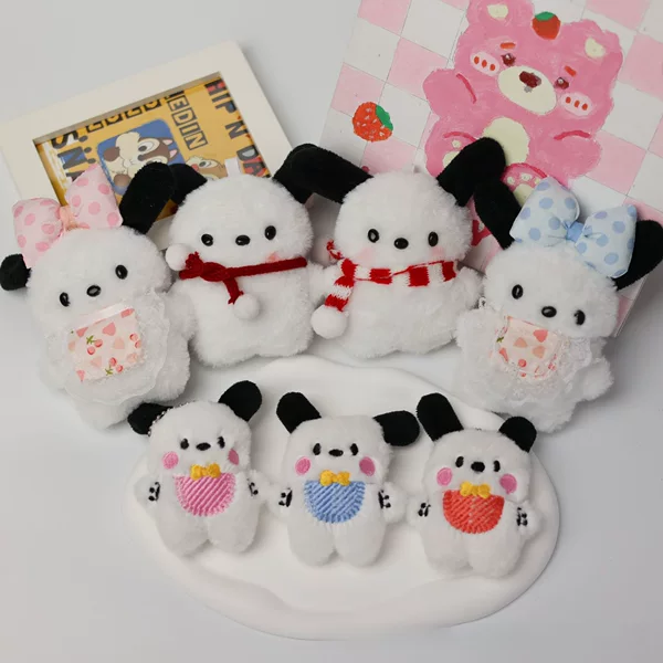 Xiaohongshu's Popular Pilot Pacha Dog Squeaky Plush Toy Keychain, Small Plush Keychain for Cross-Border Wholesale