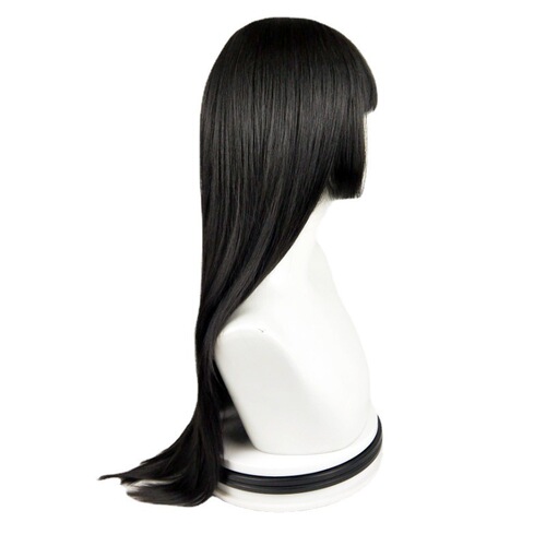 Anime wig for Cosplay Mahou Shoujo Madoka Magica Homura Akemi full headset black princess cut