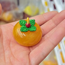 事事如意蜜蜡散珠diy手工串珠手链手机链珠子配饰配件直播货源