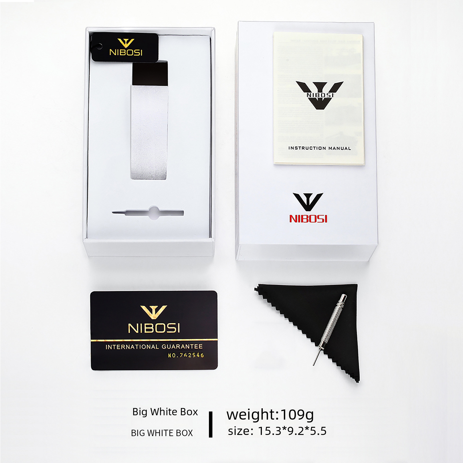 Nibosi Niobos Watch Cross-Border Domestic Men and Women Packaging Box Quartz Watch Gift Box