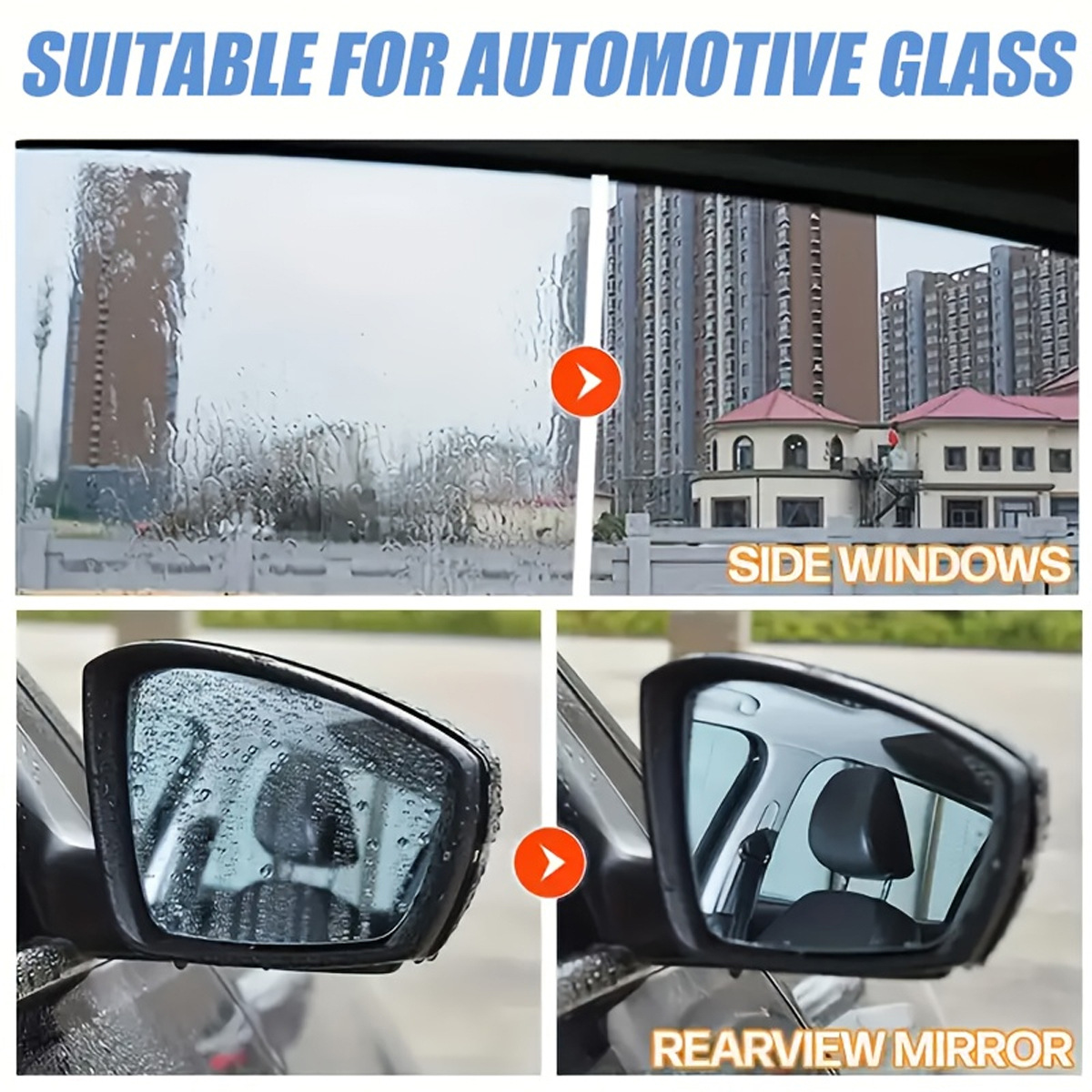 YT103 Car Glass Anti-Fog Agent is exclusively for cross-border supply, designed for rearview mirrors and car windows to prevent fogging and rain, and features a hydrophobic coating