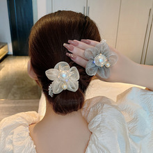 2022年新款花朵珍珠发绳气质风头饰韩国扎头发皮筋发圈夏季头绳女