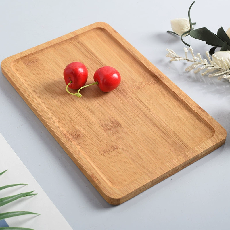 Настраиваемый деревянный поднос Прямоугольный бамбуковый деревянный чайный сервиз Кунг-фу Поднос Отель Бытовая обеденная тарелка Фруктовый хлеб Западная обеденная тарелка