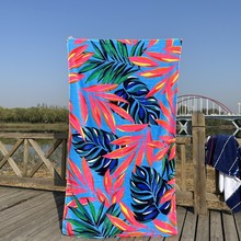 加厚沙滩巾欧美风情活性印花柔软吸水洗澡游泳加长全棉浴巾