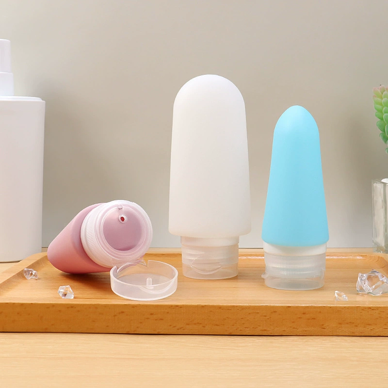Silicone bottle for traveling, handheld lotion, storage system, hermetic container, fall protection